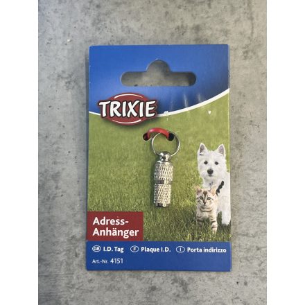 Trixie nyakörvre illeszthető fém címtartó kisállatoknak