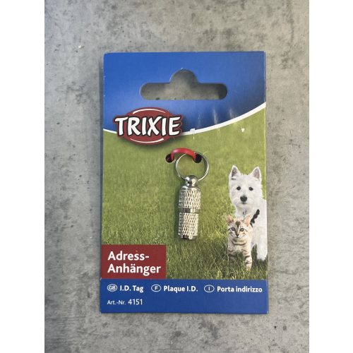   Trixie nyakörvre illeszthető fém címtartó kisállatoknak