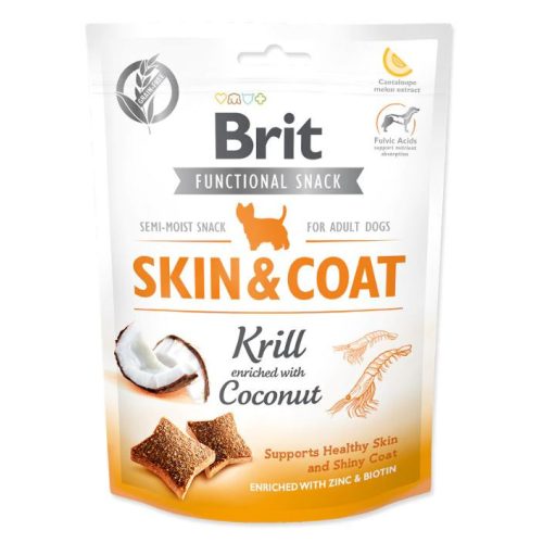   Brit Care Functional Snack Skin&Coat - jutalomfalat kutyáknak - 150g
