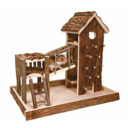 Trixie Birger Playground - Fából készült játszótér egerek és hörcsögök részére (36x33x26cm)