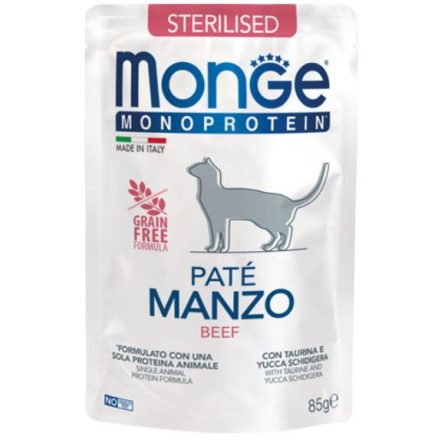 Monge monoproteines alutasakos pástétom ivartalanított macskáknak - marha ízben