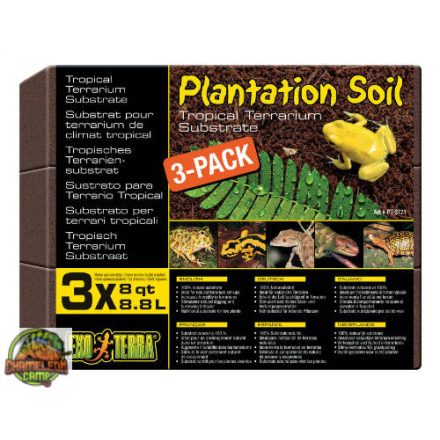 Exo Terra Plantation Soil - kókuszrost talaj terráriumokba- (3 x 8,8 l)