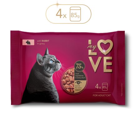 My Love alutasakos macskaeledel 4x85g - nyúl szószban