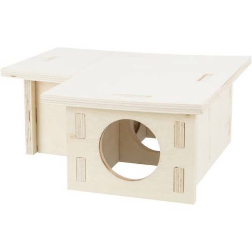   Trixie Multi-chamber house - fából készült odú (3 kamrás) egerek és hörcsögök részére (25x10x25cm)