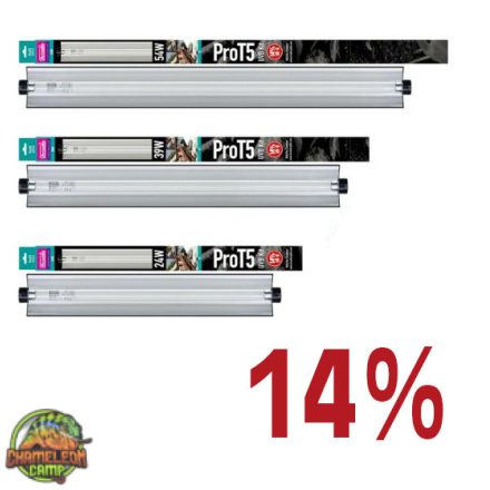 Arcadia Pro T5 UVB kit - UVB fénycső szett - 14% Sivatagi - 54W - 117 cm