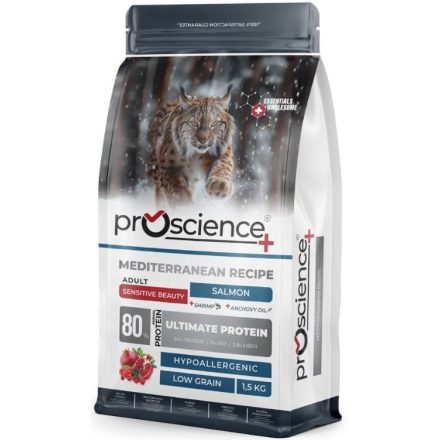 Proscience adult száraz macskatáp - lazacos - bőr és szőr szépségéért - 1,5 kg
