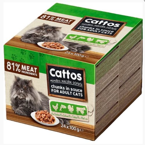 Cattos alutasakos nedves macskaeledel válogatás - 24x100g