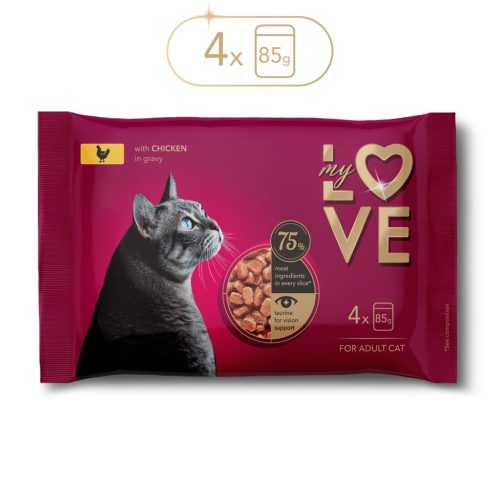 My Love alutasakos macskaeledel 4x85g - csirke szószban