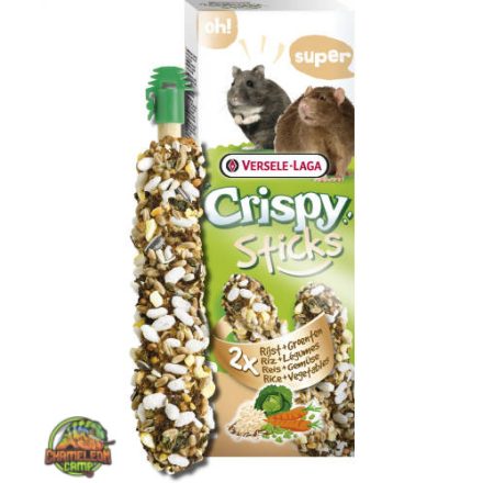 Versele-Laga Crispy Sticks Hamster, Rats Dupla rúd (rizs,zöldség) - kiegészítő eleség hörcsögök és nyulak részére (110g)