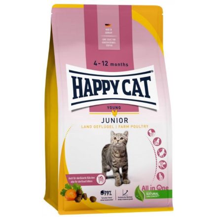 Happy Cat Junior - Baromfis - száraztáp kölyök macskáknak - 1,3 kg 
