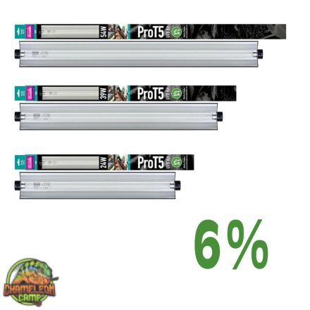 Arcadia Pro T5 UVB kit - UVB fénycső szett - 6% Trópusi - 54W - 117 cm