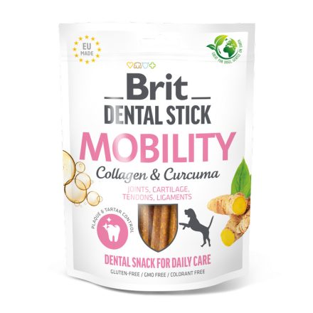 Brit Dental Stick Mobility Kurkumával, kollagénnel - fogtisztító jutalomfalat kutyáknak - 150g