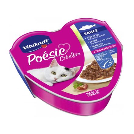 Vitakraft Poésie Création macskaeledel - alutál 85 g - tőkehal, tészta, paradicsomszósz