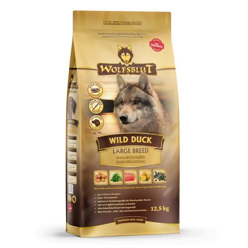   Wolfsblut Wild Duck Large Breed Adult  - Kacsával, burgonyával - gabonamentes száraz kutyatáp 2 kg