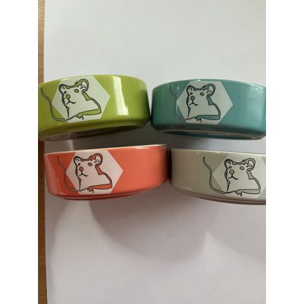 Trixie Ceramic Bowl - kerámia tál (mintás, többféle színben) hörcsögök részére (90ml /Ø8cm)