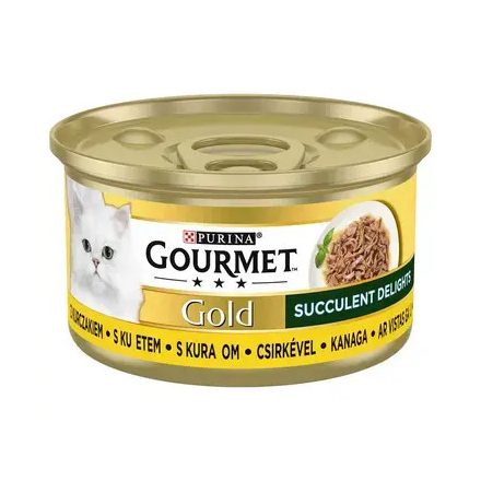 GOURMET Gold Succulent Delights csirkével nedves macskaeledel