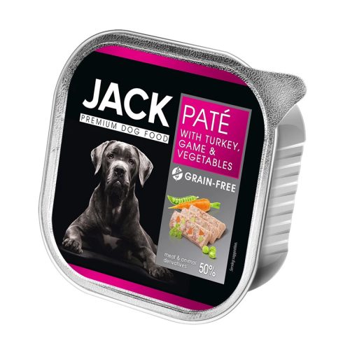   Jack gabonamentes pulyka/vadhús pástétom zöldséggel kutya konzerv 150 g - alutálkás