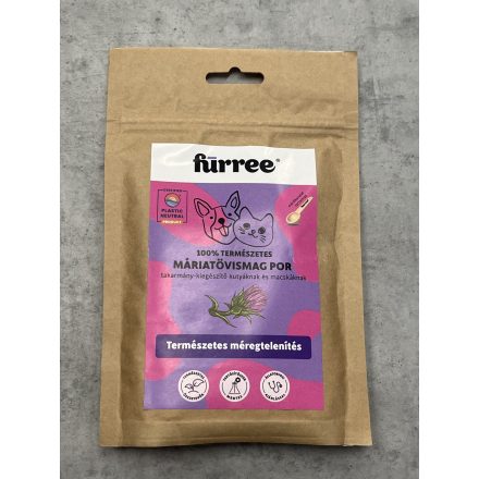 Fürree 100% természetes máriatövismag por - kutyáknak és macskáknak - Természetes méregtelenítés