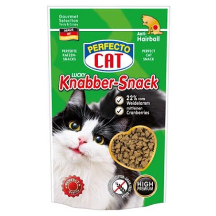 Perfecto Cat Lucky Knabber-Snack anti-hairball jutalomfalat macskáknak - 50 g - bárány, áfonya