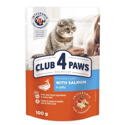   CLUB 4 PAWS premium - lazaccal zselében - alutasakos macskaeledel
