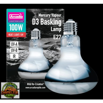 Arcadia Mercury Vapour D3 Basking Lamp - Kombinált 2in1 izzó - 100 W