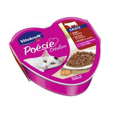 Vitakraft Poésie Création macskaeledel - alutál 85 g - marha, sárgarépa
