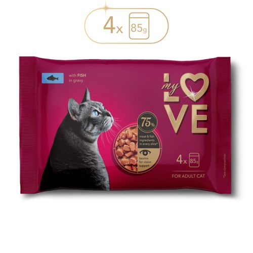 My Love alutasakos macskaeledel 4x85g - hal szószban