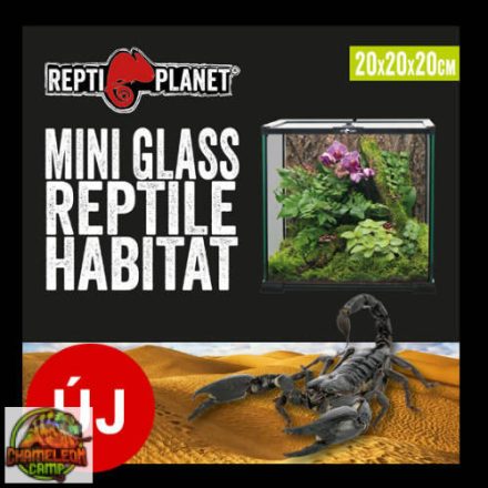 Repti Planet mini Glass Reptile Habitat - üveg terrárium  (20x20x20cm)
