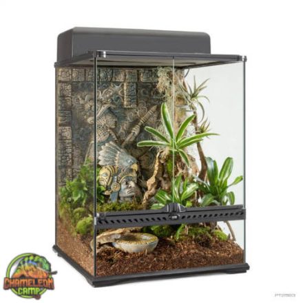 Exo-terra Aztec Terrarium Small Tall - Azték témájú, dekoratív, üvegterrárium (45x45x60cm)