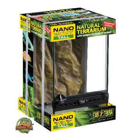 Exo-Terra Nano Tall Terrarium - Dekoratív kivitelű üvegterrárium (20x20x30cm)
